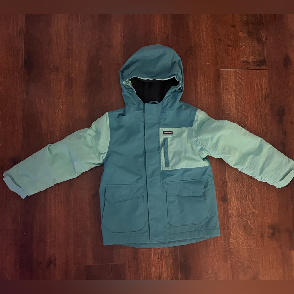 Lands' End Kids Squall Waterproof Insulated Jacket Size small 6-7